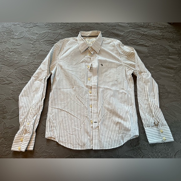 Lot of 10 Abercrombie & Fitch button down long sleeved shirts - Picture 10 of 11